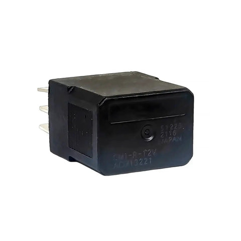 12V DC 35 Amp 5 Pin General Purpose Automotive Relay For Car Electrical System High Quality Micro ISO Relay, black housing, side view
