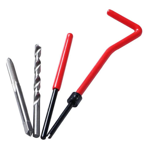 Stainless Steel Thread Repair Kit M5x08mm With 30 Pcs Inserts Drilling Bit Tap Install Tool And Lug Breaker For Auto Repairs DIY Ready