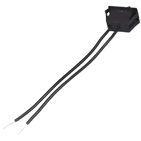 Mini Snap In Rocker Switch 15A 125V On Off Replacement For Cabinet Lighting And Household Fixtures, black switch with wires