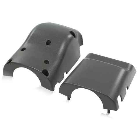 Steering Column Cover For Toyota 4Runner 1990 To 1995 Lower And Upper Gray, showing upper and lower parts in protective gray plastic.