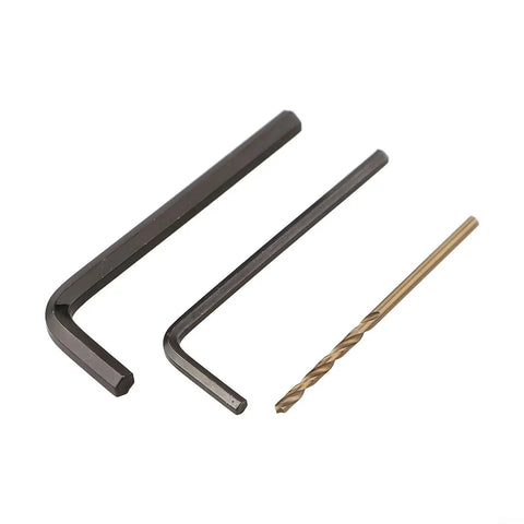 Allen wrenches and drill bit included in 35mm Jig Drill Guide For Hinges With Adjustable Offsets And Premium Aluminum Construction