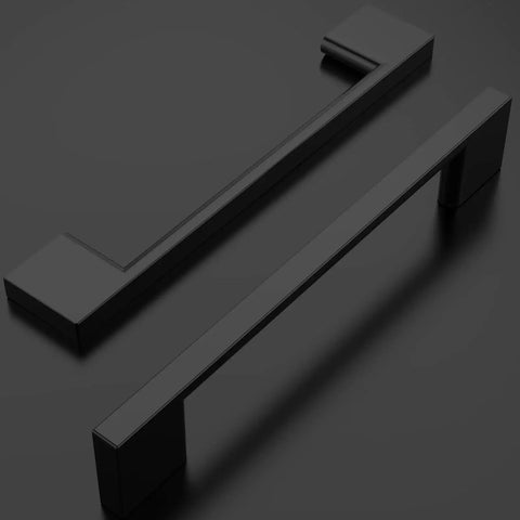 10 Pack Matte Black Cabinet Pulls 5 Inch 128mm Hole Centers Kitchen Cabinet Handles For Cabinets Cupboard Drawers Hardware ZH0060