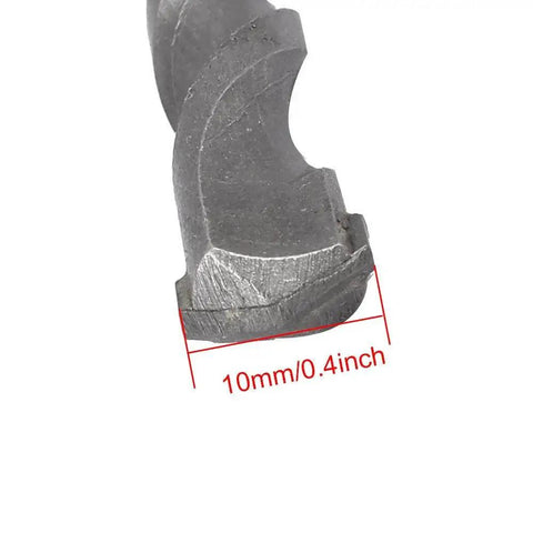 Close-up of Carbide Tipped Masonry Drill Bit For Concrete Drilling SDS Plus Rotary Hammer 10mm Diameter 150mm Length Straight Shank