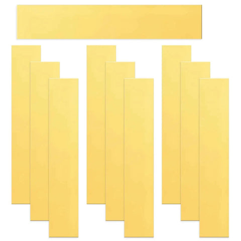 10 Piece Brass Shim Stock Set 6 Inch Long By 1 Inch Wide 0.002 Inch Thick Brass Strips For Metalworking Jewelry Making Diy Projects Smooth Polish Finish