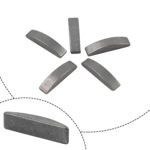 Woodruff Semicircle Keys 5 Pack Gray Iron For Chinese GY6 Scooters 50cc 80cc 139QMB Snug Fit Durable Iron For Jonway JMSTAR Roketa Sunl Tank Taotao Peach Gator And More