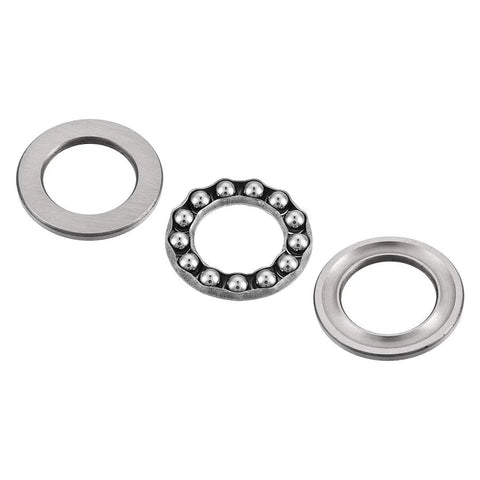 Thrust ball bearing set, 20×35×10 mm, chrome steel with inner and outer rings and ball cage (3 pieces)
