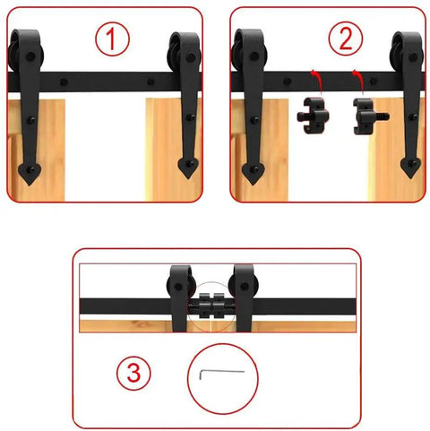 Sliding Barn Door Stopper Rail Stop For Single Or Double Doors, Top Flat Track And Center Or End Install, Adjustable Fit For