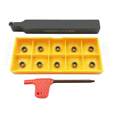 11 Piece RCMT060204 MO R3 Round Carbide Inserts Set With SRDCN 1212H06 Half Inch Shank Lathe Tool Holder And T8 Wrench