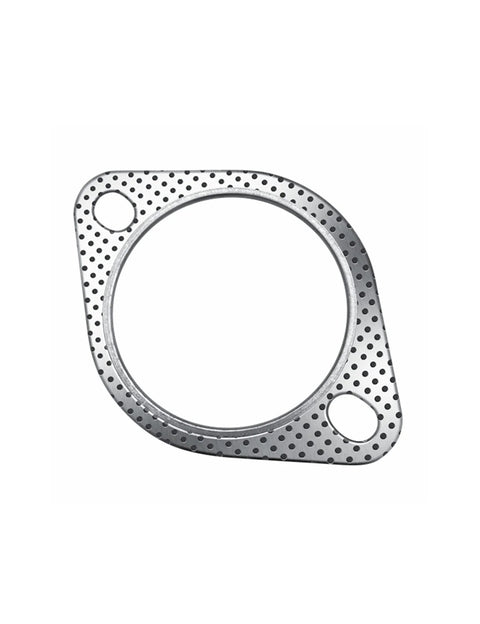 3-inch exhaust gasket with two bolt holes, round central bore; metal high-temperature gasket