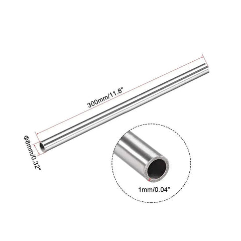 304 Stainless Steel Capillary Tube 6mm ID 8mm OD 300mm Length 1mm Wall Built For Refrigeration Pros And Precision Instruments