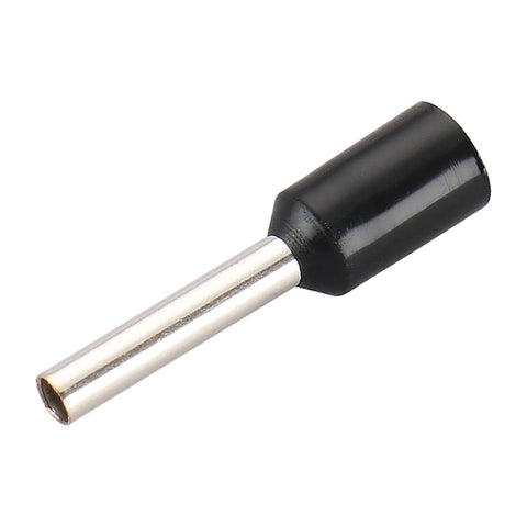Pro Grade Copper Crimp Connector Insulated Ferrule Pin End Terminal For AWG 16 1.5mm2 Black