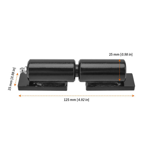Heavy Duty 5 Inch Barrel Gate Hinge Set For Swing Gates And Trailer Ramp Gates Weld On Iron Hinges Black 450 Lb Capacity