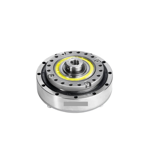 High Torque Strain Wave Gearbox HS 17 I Harmonic Drive SHF 17 I automation robot arm servo motor precision positioning system close-up.