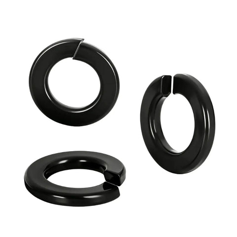 Lock Washer Set For Industrial And Home Use 100 Pieces Quarter Inch Spring Lock Washers 304 Stainless Steel 18 8 With Black Finish
