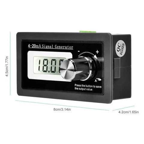 4-20mA Signal Generator And Analog Simulator for Two-Wire Transducer with LCD display, rotary encoder, and high precision output.