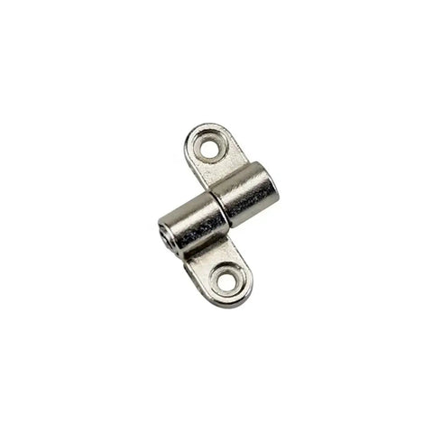 Close-up of zinc alloy positioning hinge with mounting holes, 360° rotation, adjustable torque
