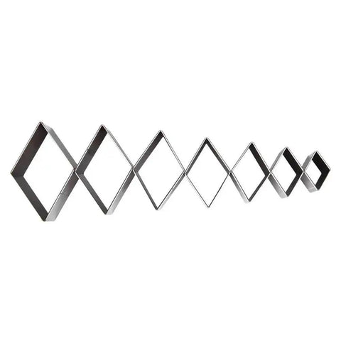 7 Piece Die Punch Cutter Rhombic Punching Die Set For Leather Craft Hollow Cutter With 50Mm 45Mm 40Mm 35Mm 30Mm 25Mm 20Mm Blades