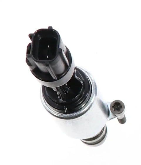 Ford 5.4L 3V VCT Control Solenoid 8L3Z-6M280-B OEM Replacement Solenoid, top view, black finish.