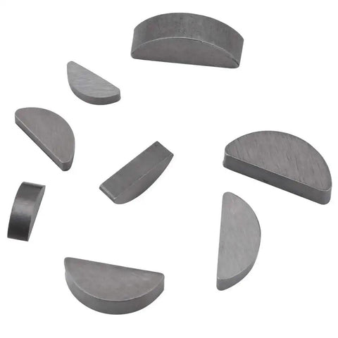80 Keys Assortment In 8 Sizes With 45 Steel For Mechanical Industry, Heavy Duty Metal Key Set For Machining And Repair