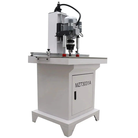 Pneumatic Hinge Drilling And Insertion Machine For Doors And Woodworking Pros 110 Volt With Adjustable Positioning Plate