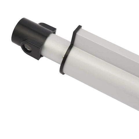 Close-up of Beefy 6000N IP44 Linear Actuator With Nineteen Point Six Nine Inch Stroke 12V DC 5A High Torque Auto Actuator.