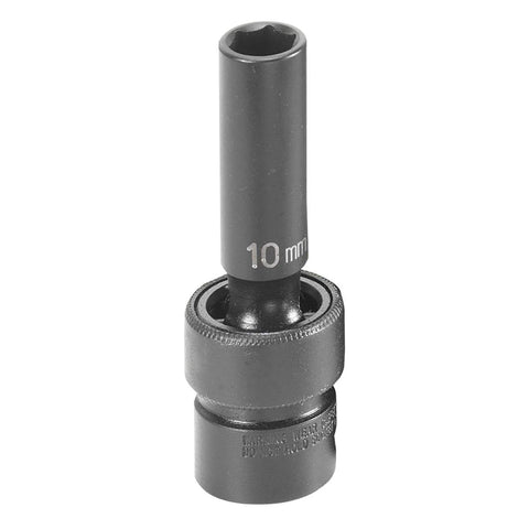 Impact Socket 10mm Three Eighths Inch Drive 6 Point Deep Universal Fit for Auto Repair Built Tough for Long Lasting Use Black Oxide Finish