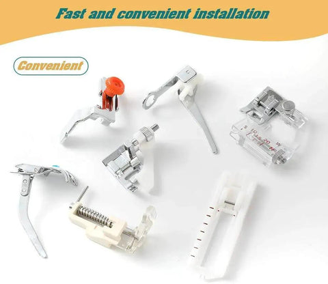 48-piece sewing machine presser feet set; metal and clear plastic feet for Brother/Singer/Janome