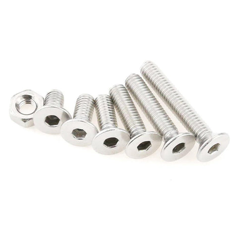 180 Piece Metric M4 Hex Socket Flat Head Countersunk Bolts And Nuts Kit In Clear Storage Case Pro Grade 304 Stainless Steel For Quick Home Repairs