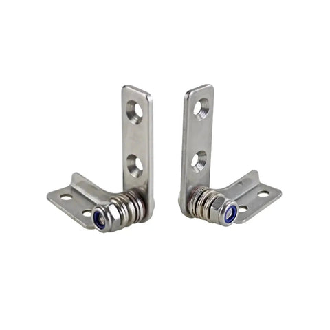 Pair of 304 stainless steel adjustable torque-damping hinges with mounting plates