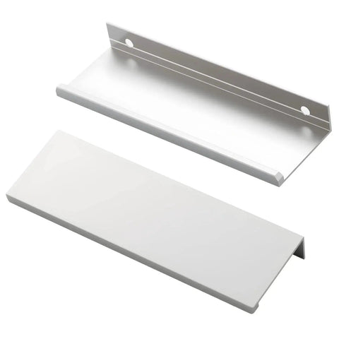 10 Pack Edge Finger Pulls For Cabinets 120mm Total Length With 96mm Hole Center Concealed Drawer Pulls Modern Silver Aluminum