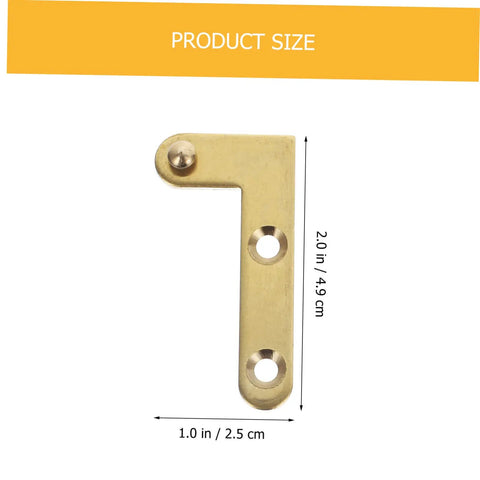Hidden 360 Degree Rotating Hinge Set for Cabinets and French Doors, Concealed Door Hardware, gold finish, showing product size.