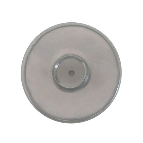 Top view of a High Flow Stainless Steel Replacement Spray Head for Bunn Coffee Machines and Hot Beverage Dispensers, seven hole design.