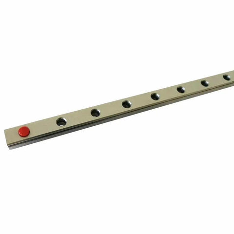 200mm MGN12 Linear Rail Guide With MGN12H Carriage Block For 3D Printers And CNC Machines Beefed Up For Smooth As Butter Precision Includes 2 Red Rubber Stoppers And 8 Fixing Holes For Solid Mounting.
