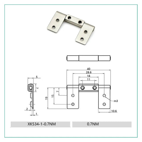 Ball Bearing Door Hinges XK534 Heavy Duty Carbon Steel Nickel Plated 0.7 Nm Torque for Cabinets with Built In Dampers