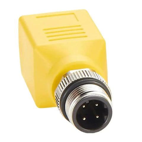 M12 To RJ45 Ethernet Adapter Cat6 Shielded IP67 Waterproof Bulkhead Connector For Industrial Automation 4 Pin D-Coded