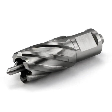 Annular Cutter Set HSS Slugger 7/8 Inch Cutting Diameter With 3/4 Weldon Shank And 1 Inch Cutting Depth Includes Pilot Pin