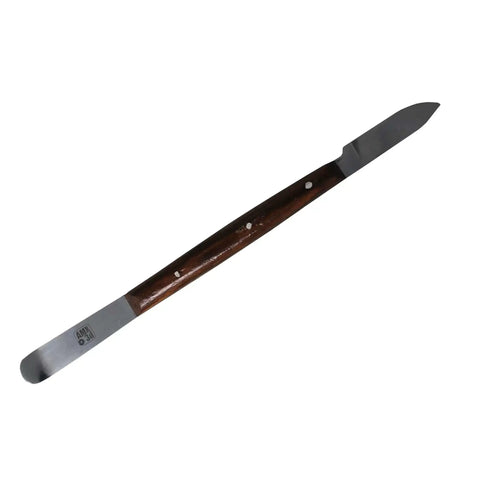 Precision 3D Print Clean Up Tool Kit scraper, double-ended with metal blades and wooden handle for removing support material and finishing.