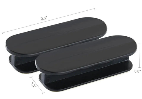 Self-Adhesive Pull Handles 4 Pack for Cabinets Drawers Windows Closets Easy Install Stick-On Handles Durable Removable Black Finish