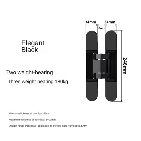 Invisible Secret Door Hinge Hidden Three Dimensional Cross Adjustable Hinge For Wooden Doors Concealed Door Hardware