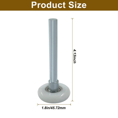 2 Pack 1.8 Inch Nylon Garage Rollers With 4 Inch Stem, Quiet Smooth Operation For Garage Door Tracks, Durable Replacement Wheels