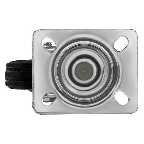 Top view of 12 Pack 3 Inch Swivel Caster Wheels With Rubber Base Top Plate And Bearings Heavy Duty No Brake For Carts And Equipment