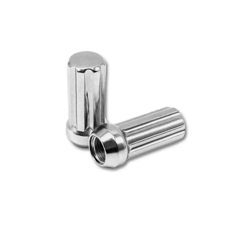 Set of 15 7 Spline Wheel Drive Lug Nuts 14x1.5 Closed End 51mm Long Chrome Finish for Car and Truck Wheels