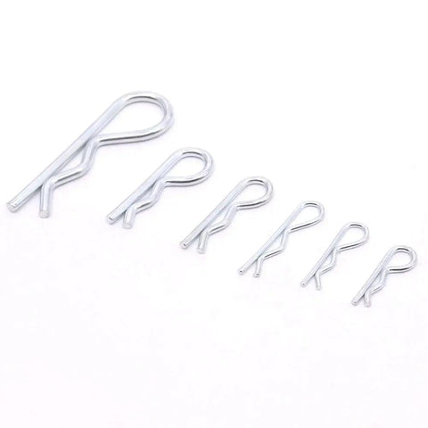 Heavy Duty Zinc Plated Hair Pin Cotter Pin And Hitch Pin Assortment Kit 150 Pieces In Six Sizes