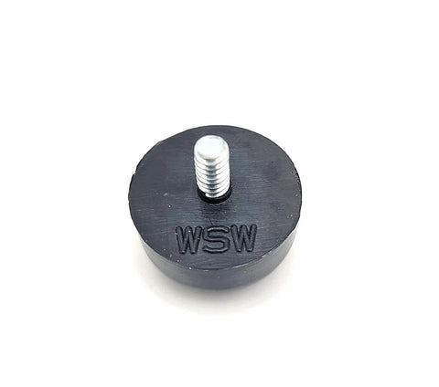 10-24 Thread Rubber Feet Bumpers 1 Inch Round Screw In Equipment Spacers With Galvanized Steel Stud Leveling Feet for tables