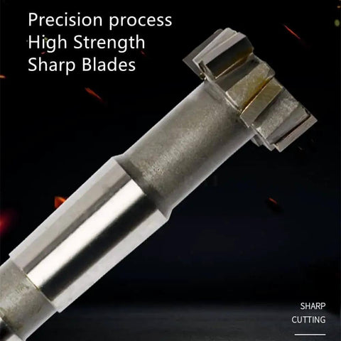 Pro Grade HSS AL T Slot End Mill Cutter For Woodruff Keyseat Applications, 20mm Diameter, 6 Flutes shown in precision view.