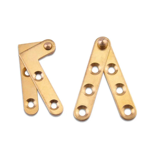 360 Degree Rotatable Copper Pivot Hinges For Cabinets And Doors Antique L Shape Hidden Hinges Durable Copper Alloy Construction Easy