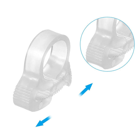 4 Pcs Clear Plastic Hose Clamps With Half Inch Interface Heavy Duty Double Snap Grip Ratcheting Adjustable Clamp