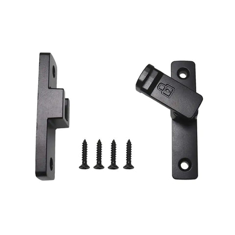 Components of Heavy Duty Flip Latch Lock For Gates Barns Garages Fences And Cabinets 90 Degree And 180 Degree in zinc alloy black