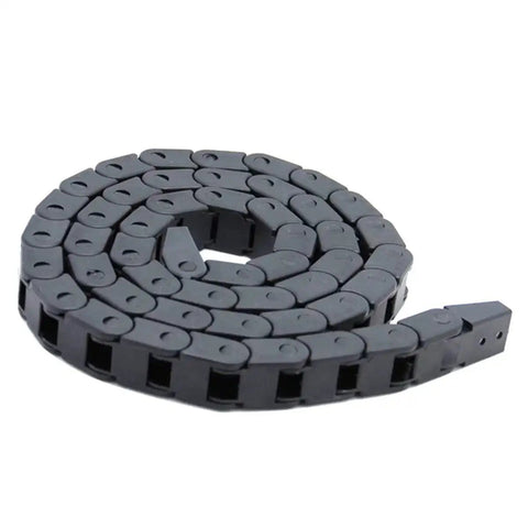 10X10mm 1m Black Plastic Flexible Drag Chain Cable Carrier For 3D Printer and CNC Wiring, coiled view