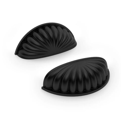 10 Pack 3 Inch Matte Black Cabinet Handles Cup Pulls For Kitchen Cabinets Hardware 76mm Bin Cup Pulls With Modern Bar Style